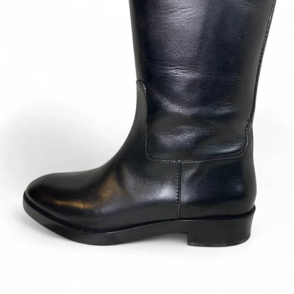 Tory Burch Flat Black Riding Boot Women's 7M NWOT